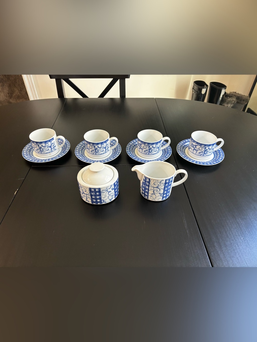 Vintage Oneida Tea Set Blue Heather 1998 Discontinued
